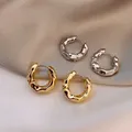 Boucles d'oreilles en argent regardé 925 pour femmes boucles d'oreilles créoles en argent