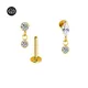 Gouttes d'Eau en Titane G23 pour Piercing Corps Unisexe Pendentif Labret exacjon Jules Boucle