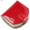 Petits portefeuilles en cuir véritable pour femmes mini portefeuille à fermeture éclair sac à main