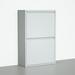 European Furniture 7 Gallon Multi-Compartments Trash & Recycling Bin Metal in White | 36 H x 13 W x 10 D in | Wayfair wst2drw2wht