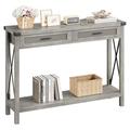 Gracie Oaks 40" Console Table Wood in Gray | 31 H x 40 W x 12 D in | Wayfair 13894D4A827E4171857CC79CEFEE7D77