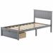 Winston Porter Olley Bed Wood in Gray | 36.2 H x 42.4 W x 58.4 D in | Wayfair B2FA670FF8144D7DACFB9D7A06AE2266