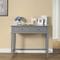 Home Office Tisch in Grau lackiert einer Schublade