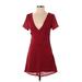 TOBI Casual Dress - Mini: Burgundy Dresses - New - Women's Size Small