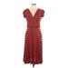 Nanette Lepore Casual Dress - Wrap: Orange Print Dresses - Women's Size 10