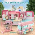 Koala Tour Bus Puppenhaus Miniatur Tagebuch so tun als ob Spielhaus Kinderspiel zeug Puppenhaus