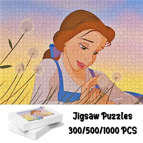 Disney Princess Belle 300/500/1000 Teile Puzzle Cartoon Serie Spiele Puzzles klassische Disney