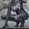 Donna ragazze nero Raimi Spiderman Costume Cosplay Venom Symbiote Suit Zentai body adulti bambini