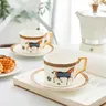 Tazza da caffè design Vintage Set da tè in porcellana Set di tazze e piattini in porcellana Bone