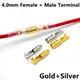 25/50/100 set 4.0 bullet Crimp terminale connettore cavo elettrico per auto diametro 4mm Femmina + Maschio + Custodia Terminale pressa a freddo
