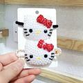 Sanrio Hello Kitty Point Drill Hair Clip Hair Rope Set Hair Ring Cute Full Diamond Hair New Hot Selling Childrenâ€˜s Hair Accessor