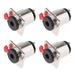 (4) 3 Pole 6.35mm 1/4 Female Panel Chassis Audio Connector