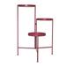 Transpac Metal 30 in. Red Spring KD Folding Plant Stand