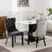 Modern Dining Chair Button Tufted Barstools Set of 2, Hight Back Bar Stools with Nailhead Trim for Dining Room