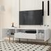 Modern TV Stand for 70" TV, Entertainment Center TV Table with Shelf and Drawers, TV Console Cabinet Furniture for Living Room