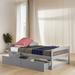 Twin Size Platform Bed with 2-Drawers, Pine Wood Storage Bed Frame with Headboard and Footboard for Bedroom, White