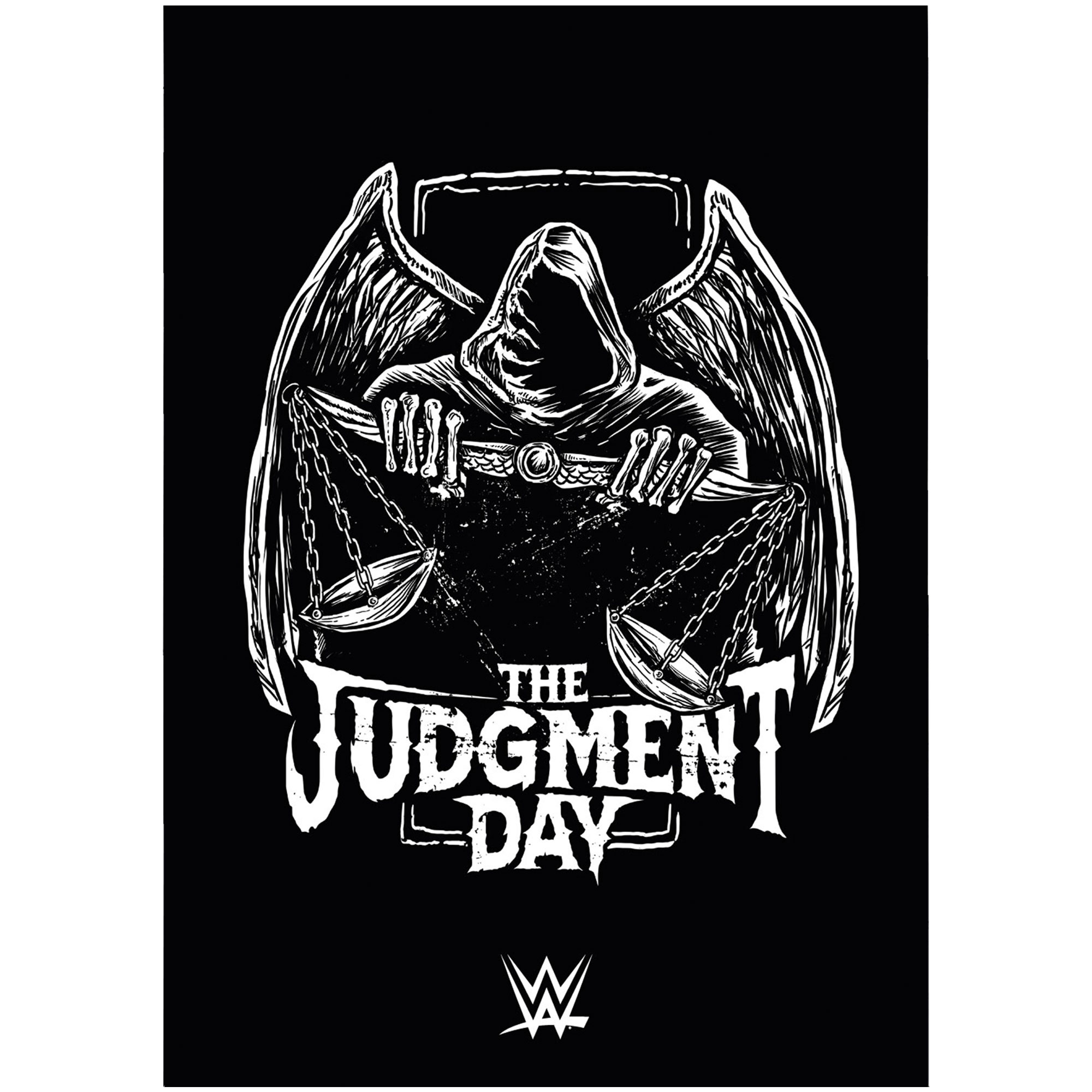 WWE The Judgement Day Schwarz-Weiß-Skizzenposter – ungerahmt, A2 Image