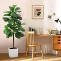 5 Feet Simulated Plant Artificial Fig Tree Banyan Tree Simulated Fiddle Leaf Tree Office Green Plants Simulated Green Plants Simulated Banyan Tree Simulated Piano Leaf Banyan Tree Fake Plants 2ps