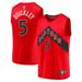 Men's Fanatics Branded Immanuel Quickley Red Toronto Raptors Fast Break Player Jersey - Icon Edition