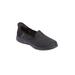 Wide Width Women's Hands-Free Slip-Ins™ Captivating Flat by Skechers in Black Wide (Size 10 W)