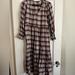 Madewell Dresses | Madewell Plaid Midi Dress | Color: Cream/Purple | Size: S