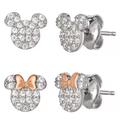 Disney Jewelry | 20% Off Disney's Mickey & Minnie Mouse Sterling Silver Cubic Zirconia Earrin | Color: Silver | Size: Os