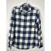 American Eagle Outfitters Shirts | American Eagle Outfitterheavy Flannel Buffalo Plaid Button Down Classic Fit Sz M | Color: Blue | Size: M