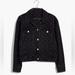 Madewell Jackets & Coats | Madewell The Boxy-Crop Jean Jacket: Metallic Dot Edition In Size Medium | Color: Black/Silver | Size: M