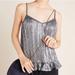 Anthropologie Tops | Anthropologie Amelie Beaded Cami Dark Grey | Color: Gray | Size: 14