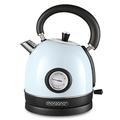 MONZANA® Electric Dome Kettle | 1.8L | Retro Vintage Style | Rapid Boil | Automatic Cut-Out | Boil Dry Protection | 2200 W | Temperature Gauge | Filter | Light Blue