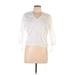 Old Navy 3/4 Sleeve Blouse: Ivory Tops - Women's Size Large