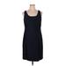 Tahari Casual Dress - Sheath: Blue Solid Dresses - Women's Size 14