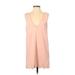 TOBI Casual Dress - Shift: Pink Solid Dresses - Women's Size Small