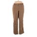 Lands' End Jeans - High Rise Straight Leg Boyfriend: Brown Bottoms - Women's Size 20 Plus - Dark Wash