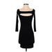 Missguided Casual Dress - Bodycon: Black Solid Dresses - New - Women's Size 2