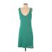 XCVI Casual Dress - Shift: Teal Marled Dresses - Women's Size Small