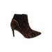 Boden Ankle Boots: Chelsea Boots Stilleto Feminine Brown Leopard Print Shoes - Women's Size 41 - Pointed Toe