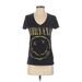 Forever 21 Short Sleeve T-Shirt: Black Tops - Women's Size 1