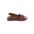 Gucci Sandals: Slip-on Platform Casual Brown Print Shoes - Women's Size 38 - Open Toe
