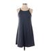 Wallflower Casual Dress - A-Line Scoop Neck Sleeveless: Gray Print Dresses - Women's Size Small