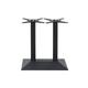 black premium twin pedestal black cast iron table base dining restaurant