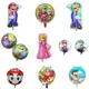 Ballon style Super Mario Luigi Yoshi princesse pêche figurine d'anime film en aluminium jouets