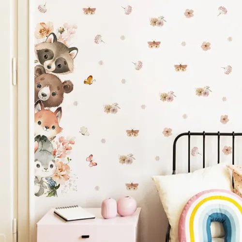 Tür aufkleber Waldtiere tragen Fuchs Wanda uf kleber für Kinderzimmer Baby Kinderzimmer Kinderzimmer