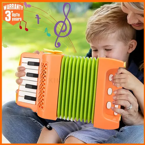 Kinder Akkordeon Mini Spielzeug Musik instrumente 10 Tasten 8 Bass für Akkordeons für Kinder Musik