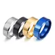 Klassische 8mm Herren Ring Oberfläche gebürstet Edelstahl einfachen Ring für Frauen Ehering Paare