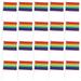 20Pcs Handheld Rainbow Flags Gay Pride Rainbow Flags LGBT Flags Small Parade Rainbow Flags