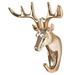 kowaku Animal Reindeer Head Wall Mount Rack Coat Hat Hook Multifunctional 5.8x2.5x6.3inch Decorative Jewelry Key Hanger for Kitchen Golden