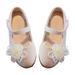 nsendm Female Shoes Little Kid Sneaker Girls Child Girls Shoes Princess Shoes Dance Shoes Sweet Flower Soft Soled Single Girl Shoes Size 5 Big Kids Beige 10.5