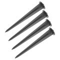 4pcs Light Stakes Ground Spikes Stakes Solar Lights Replacement for Lawn Garden Lights Black