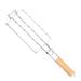 Betiyuaoe bbq tools BBQ barbecue clip fork Sausage Barbecue Net BBQ Tool 304 Stainless Steel Corn Barbecue Rack Removable Foldable Portable Barbecue Net Clip Black One Size